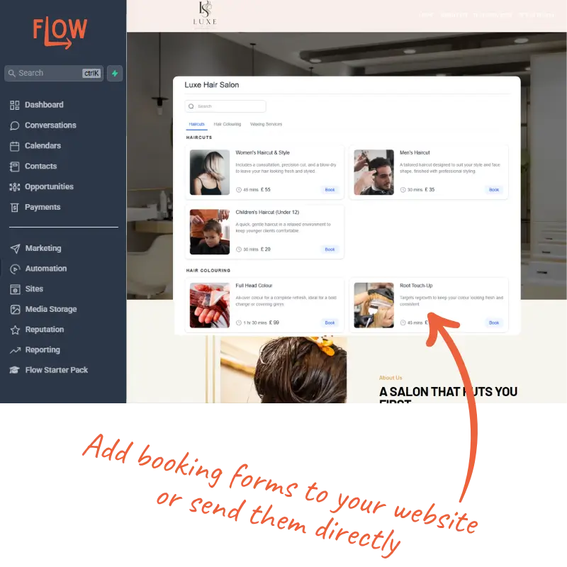 Booking forms mobile Booking forms mobile