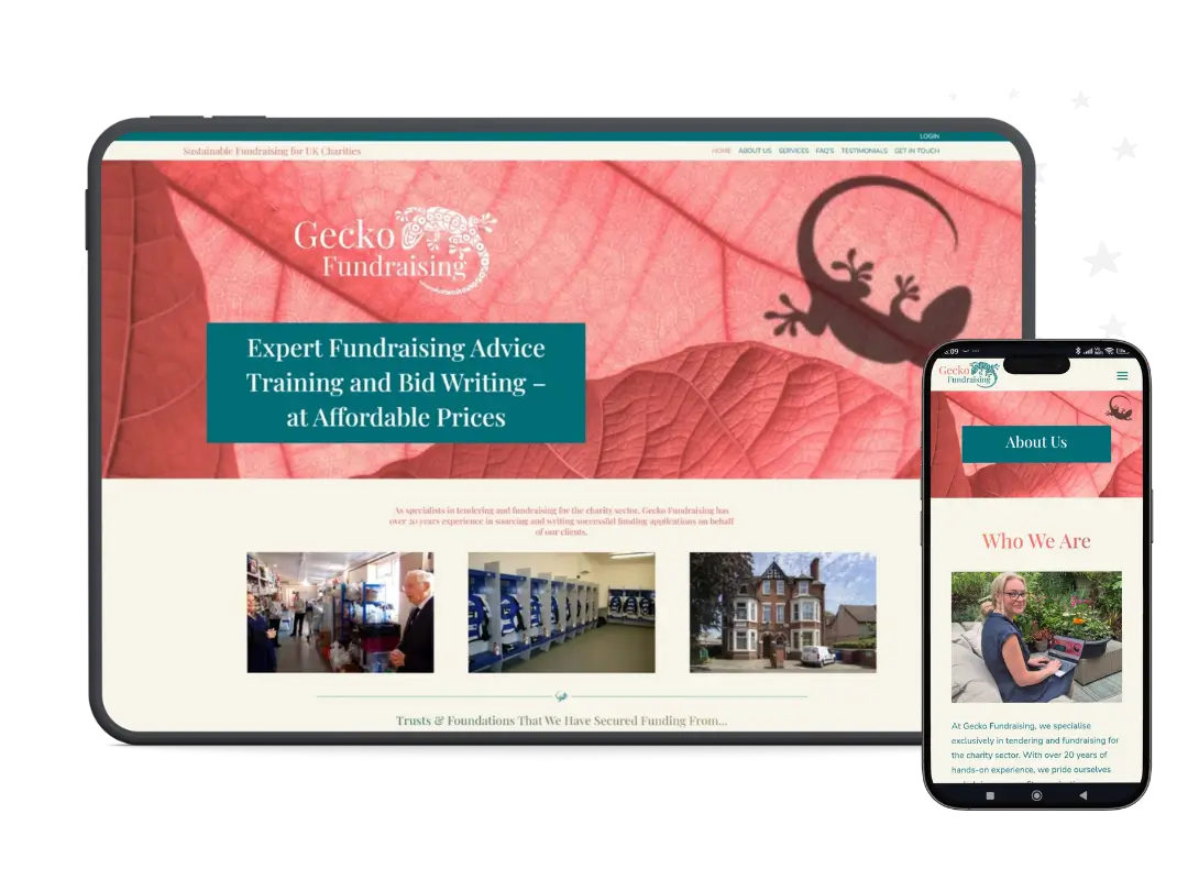 Gecko Fundraising website Gecko Fundraising website