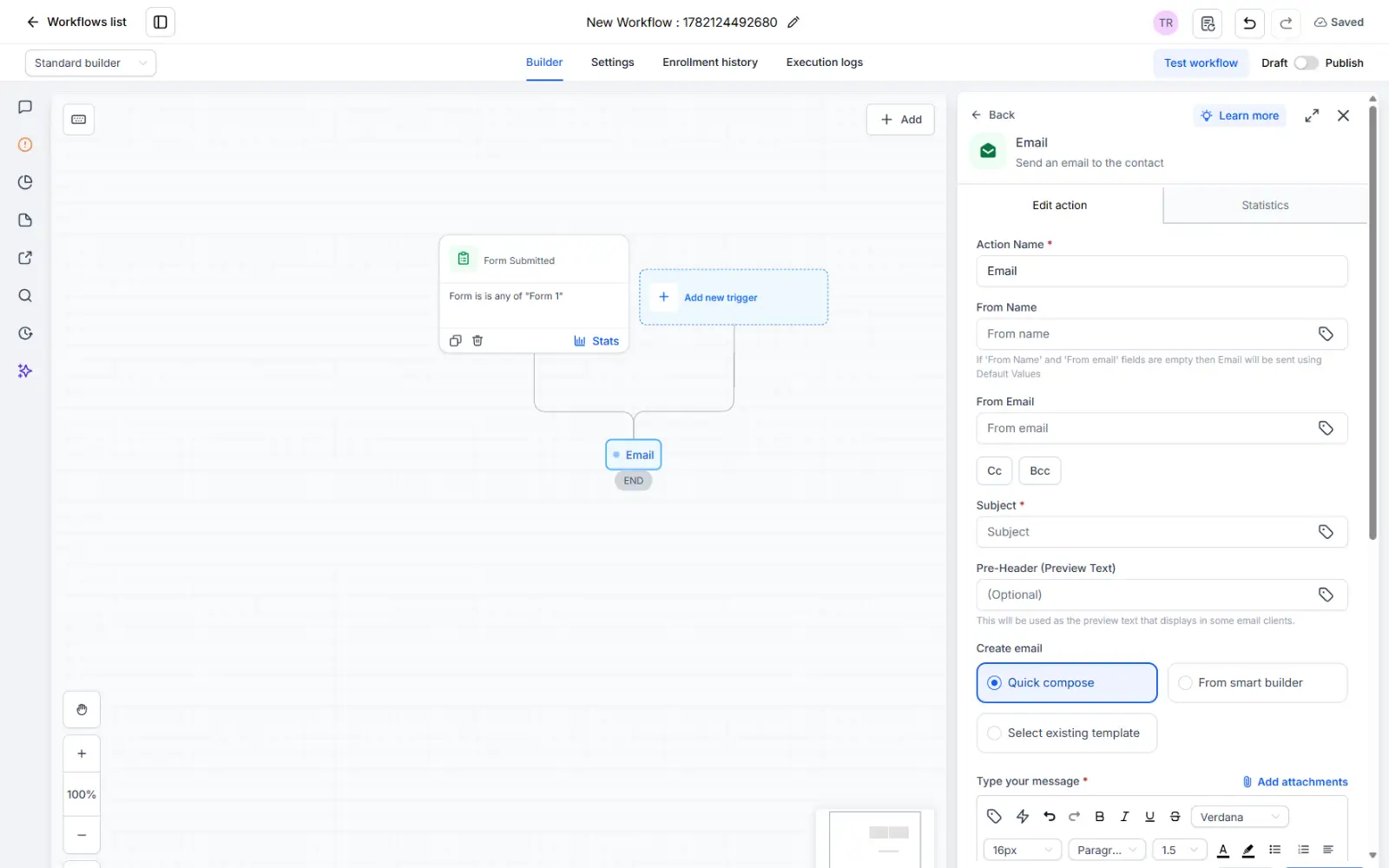 Flow Workflow Action Flow Workflow Action